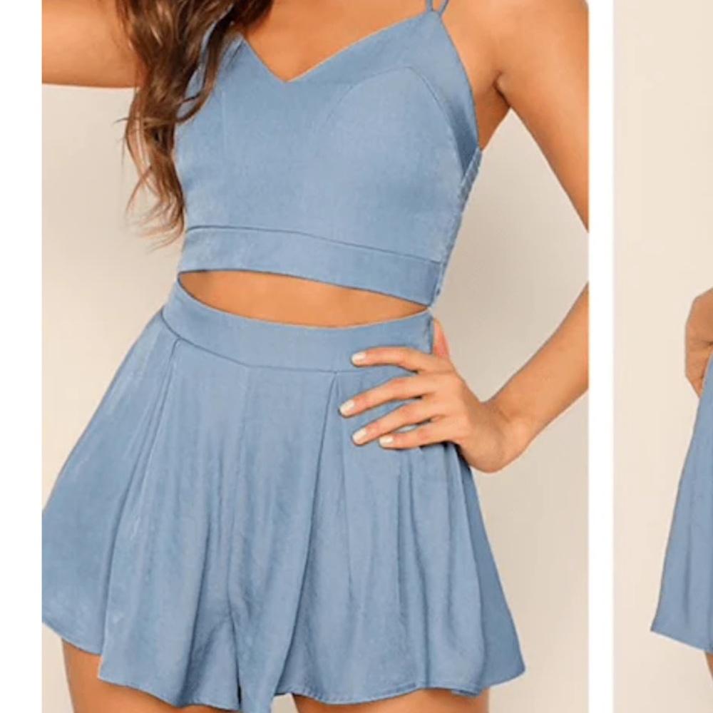 Separates Aqua Two Piece Set